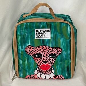 NWOT Fit+Fresh Artist Collection Insulated Lunch Bag Cheetah Print Kendra Dandy